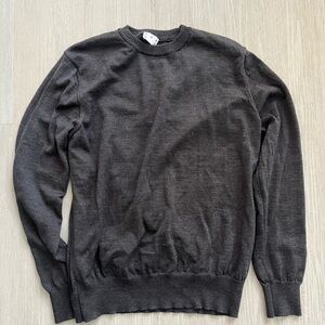 Men's Grey Merino Wool Sweater